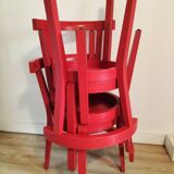 1 Set of 6 TON chairs, Punton model