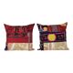 Set of 2 vintage embroidered cushion covers 43x48 cm