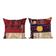 Lot de 2 housses de coussin brodées vintage 43x48 cm
