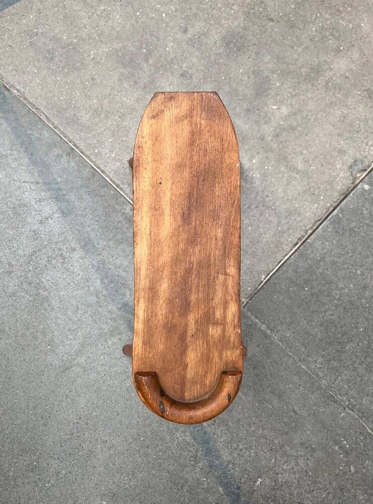 Vintage wooden shoe rack with grease, mid-century, 1950s.
