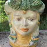 Anthropomorphic pot cache in traditional majolica of Caltagirone