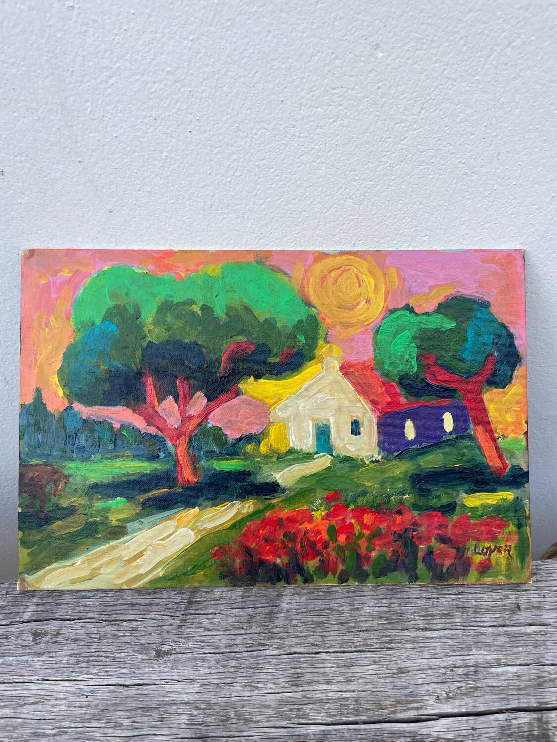 Oil on panel Fauvism landscape
