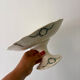 Compote dish or antique footed plate in ironstone - Villey de Longc