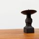 Brutalist wrought iron candlestick from the mid-century.