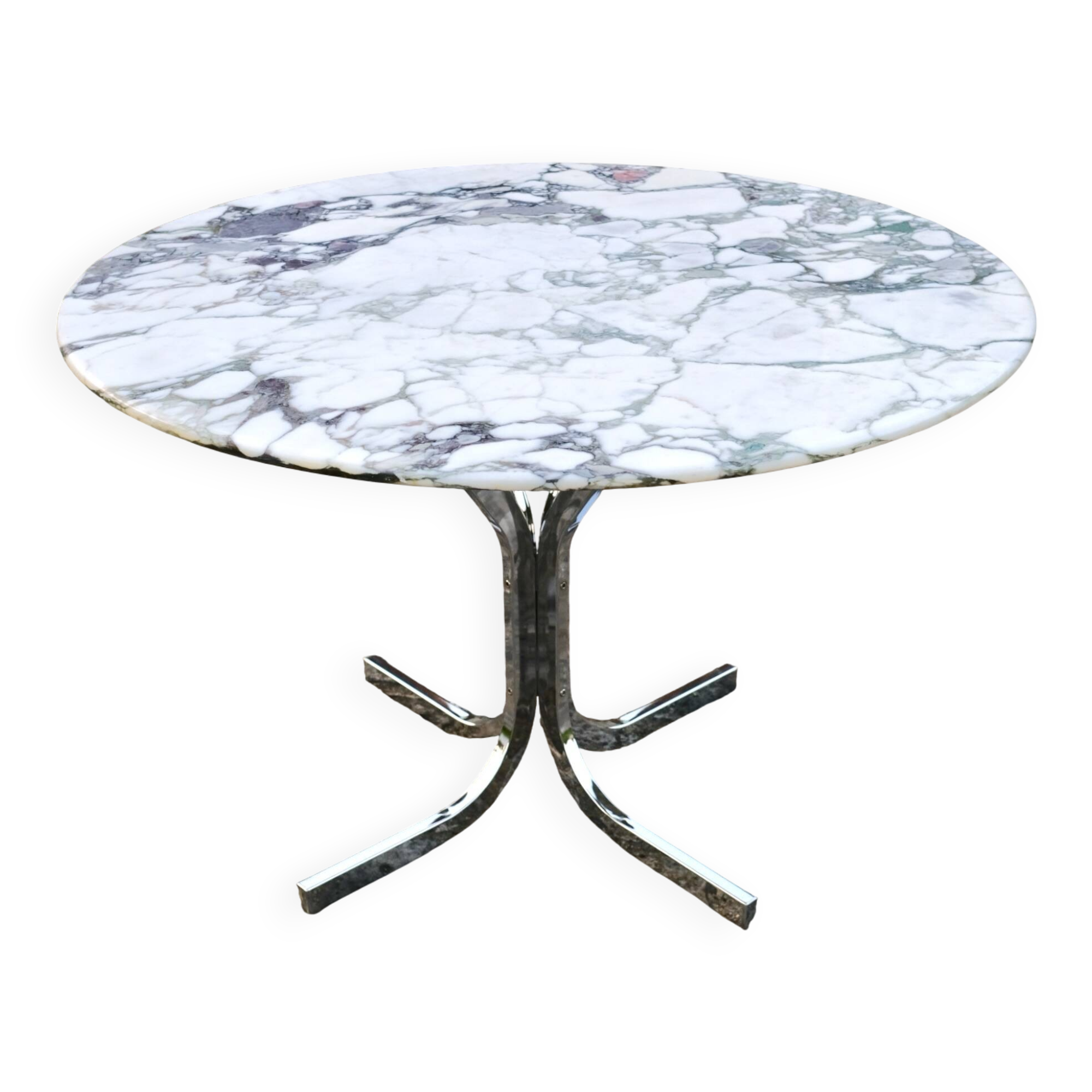Table à manger en marbre Brèche de Médicis, Italie, 1970s