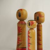 Set of 3 kokeshi dolls (medium size)