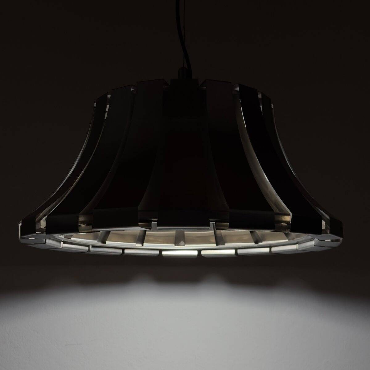 Vintage metal pendant attributed to Elio Martinelli for Martinelli Luce, Italy, 1960s.