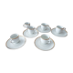 6 CNP mocha cups gilded with fine 24 carat gold