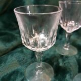 6 verres à pied en cristal d'Arques
