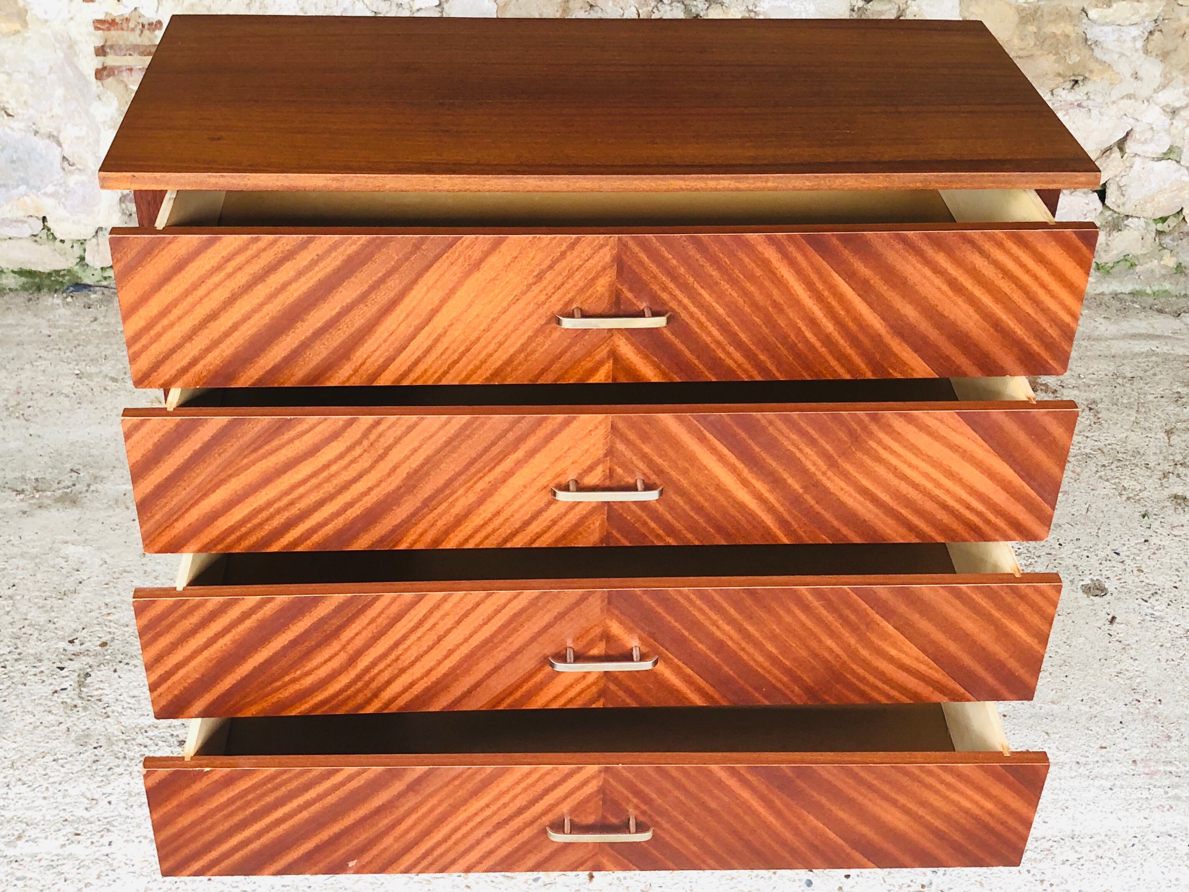 Vintage dresser with 4 drawers 60s /70