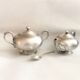 Vintage Buenos Aires silver metal coffee tea set with hallmarks