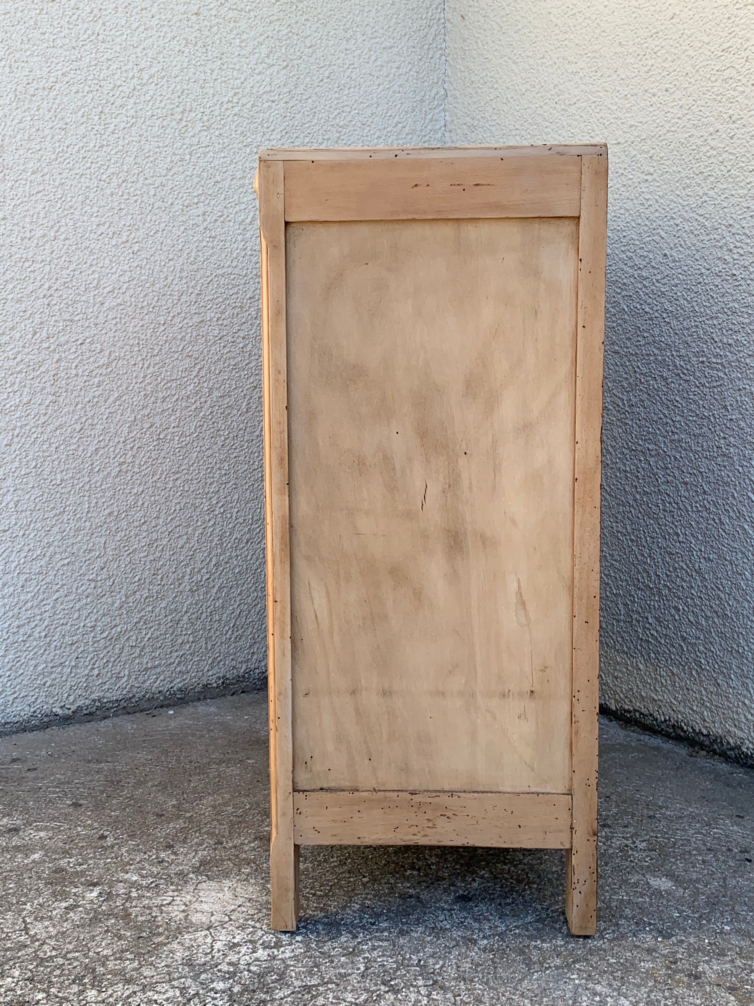 Parisian art deco chest of drawers raw wood