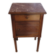 Nightstand walnut with marble top