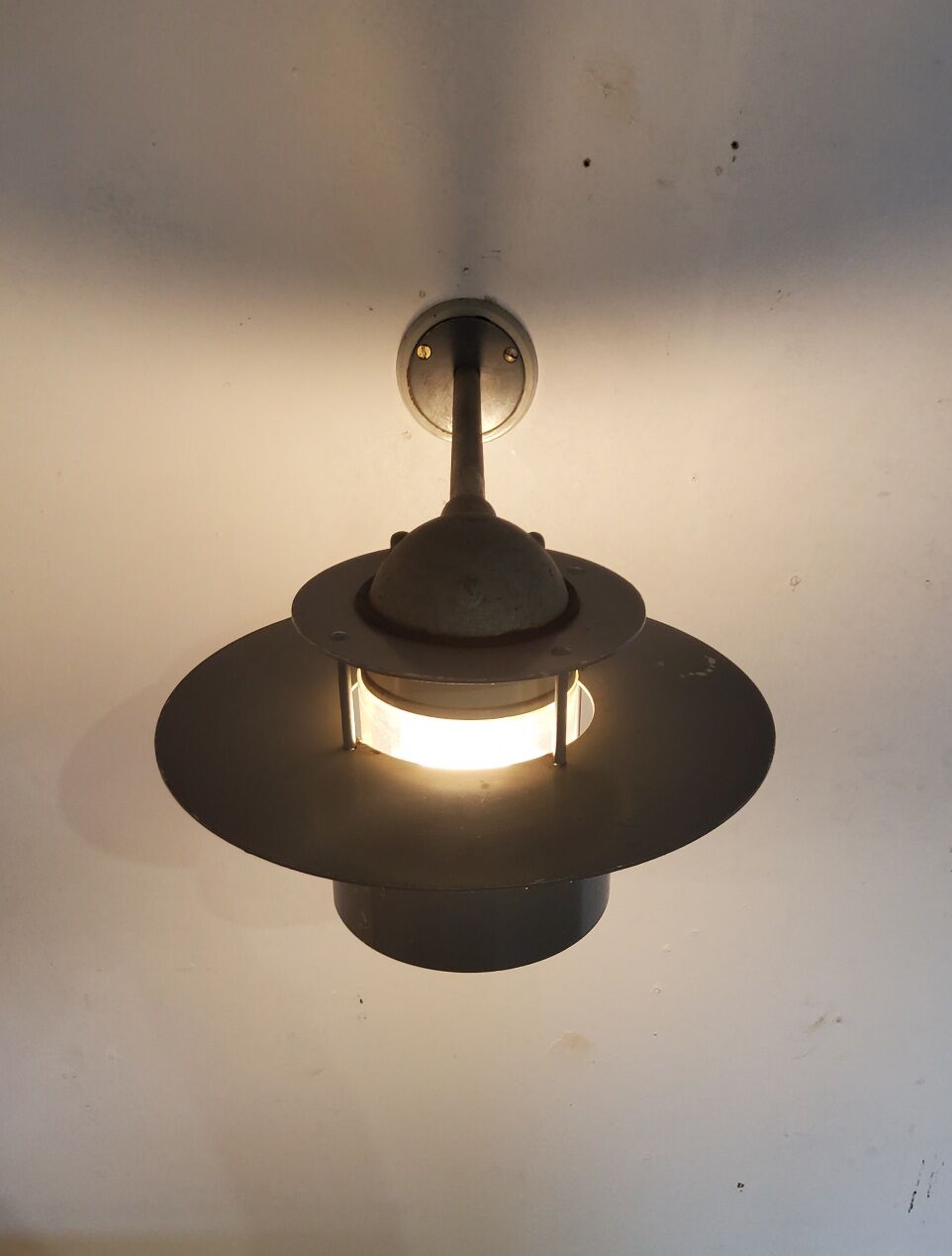 Metal and glass wall lamp by Jens Møller-Jensen for Louis Poulsen