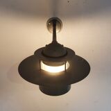 Metal and glass wall lamp by Jens Møller-Jensen for Louis Poulsen