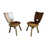 set de deux chaises brutaliste