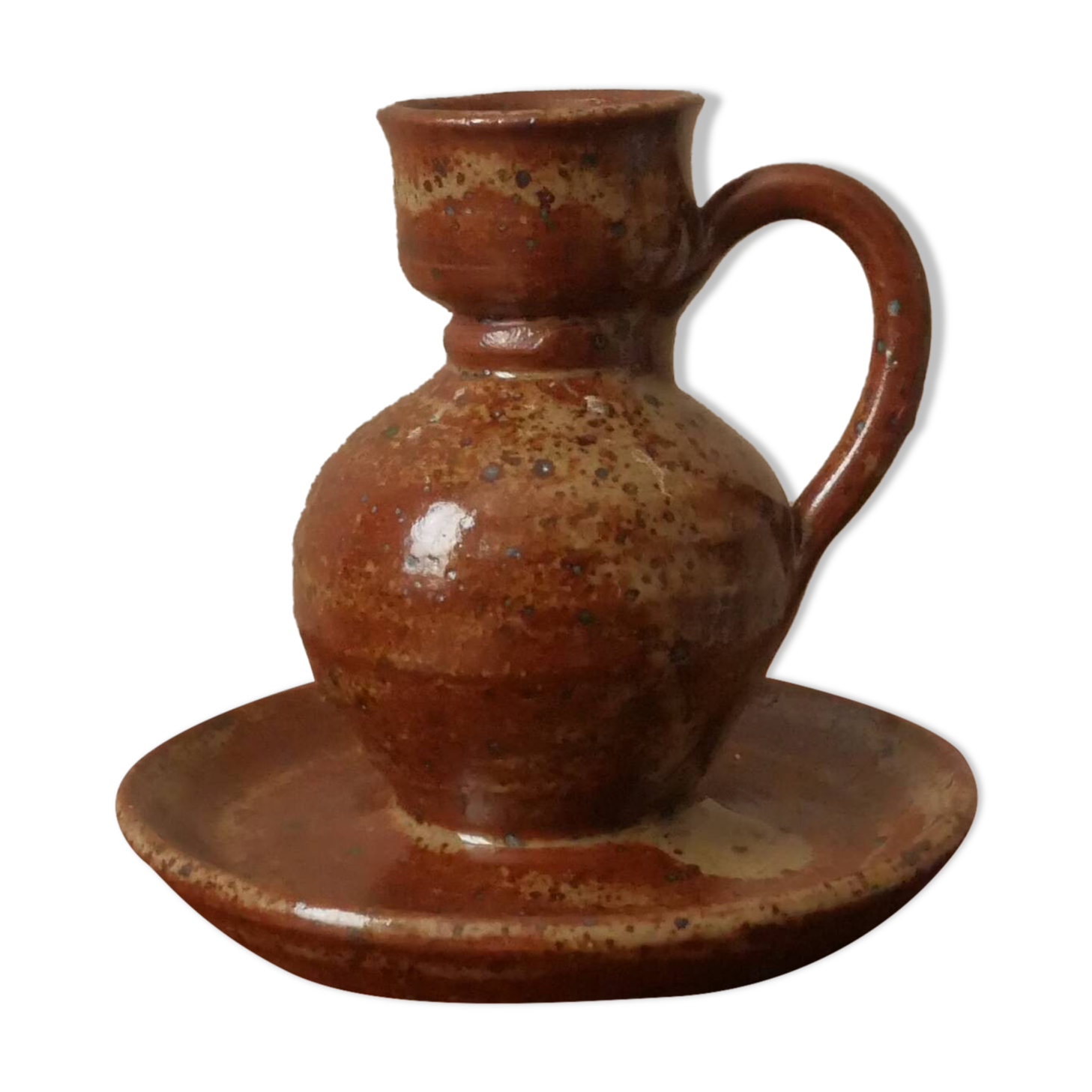 Soliflore candle holder in vintage stoneware ceramic handmade pottery Scandinavian country spirit