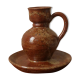 Soliflore candle holder in vintage stoneware ceramic handmade pottery Scandinavian country spirit