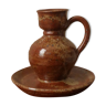 Bougeoir soliflore en céramique grès vintage fait main poterie handmade esprit campagne scandinave
