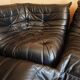 Ligne Roset Togo sofa, 3-seater, 2-seater, and corner in black leather.