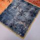 Distressed turkish patchwork rug 244x172 cm wool vintage red black orange large
