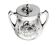 Art Nouveau sugar bowl, silver-plated brass, Poland, 1920s