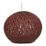 Vintage pendant light in brown rope, The Netherlands 1960's