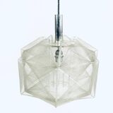 Vintage wire pendant lamp attributed to Paul Secon for Sompex, Germany, 1970s.