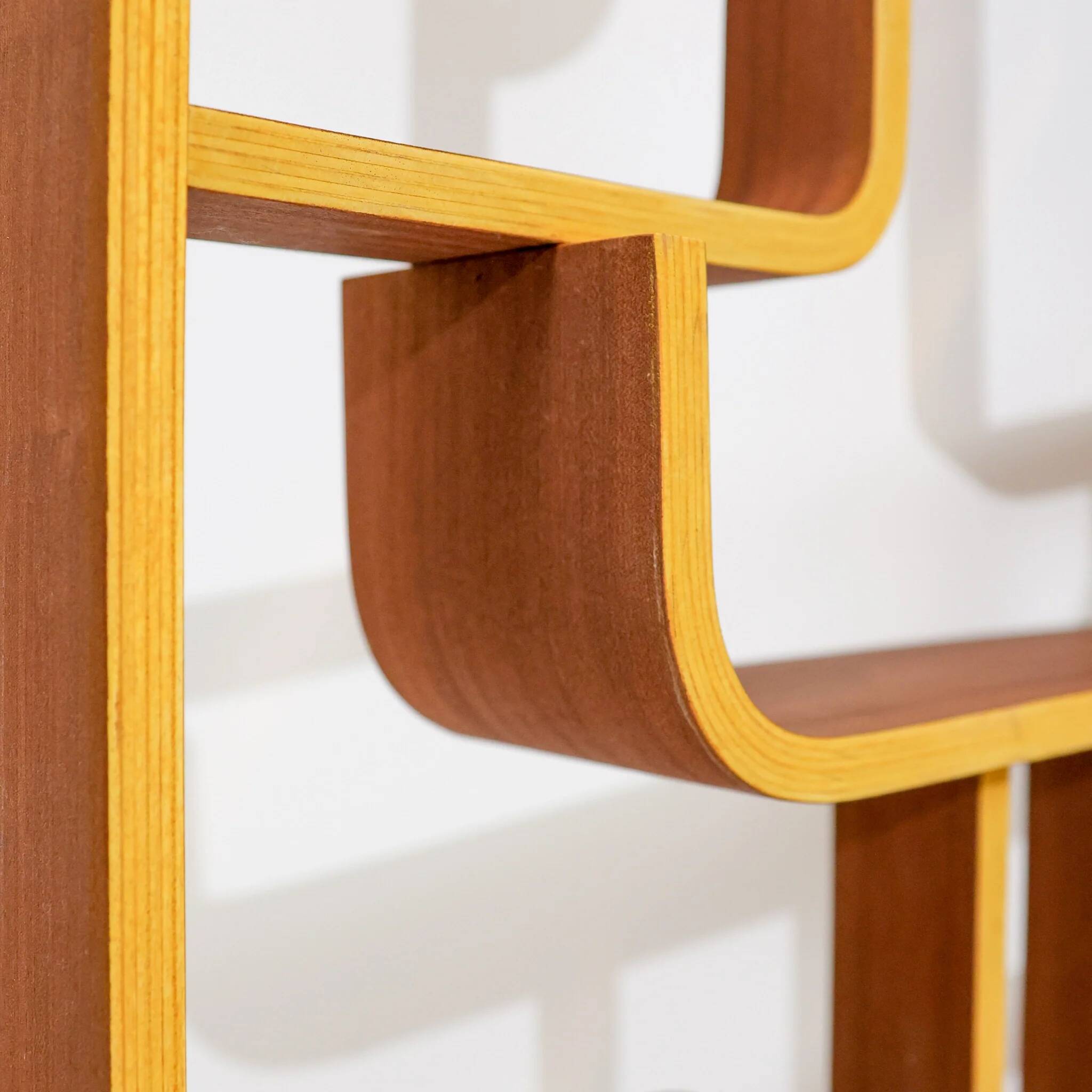 Vintage modernist screen with rounded edges / space divider by Ludvik Volak, 1960s