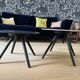 Lot de 2 tables basses Imperial Line UFO – Fenix bleu & marbre blanc