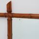 20th century rectangular faux bamboo wall mirror, France ca. 1960