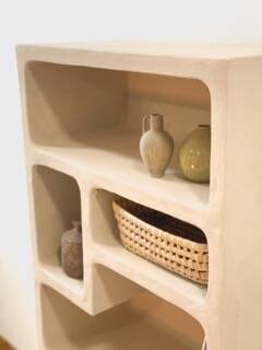 Concrete bookcase - Beige - Length 60 cm - Terra n°3