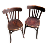 2 chaises bistrot viennoises en bois courbé