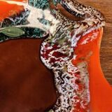 Vallauris Tray/Cup in Orange and Brown Gradient