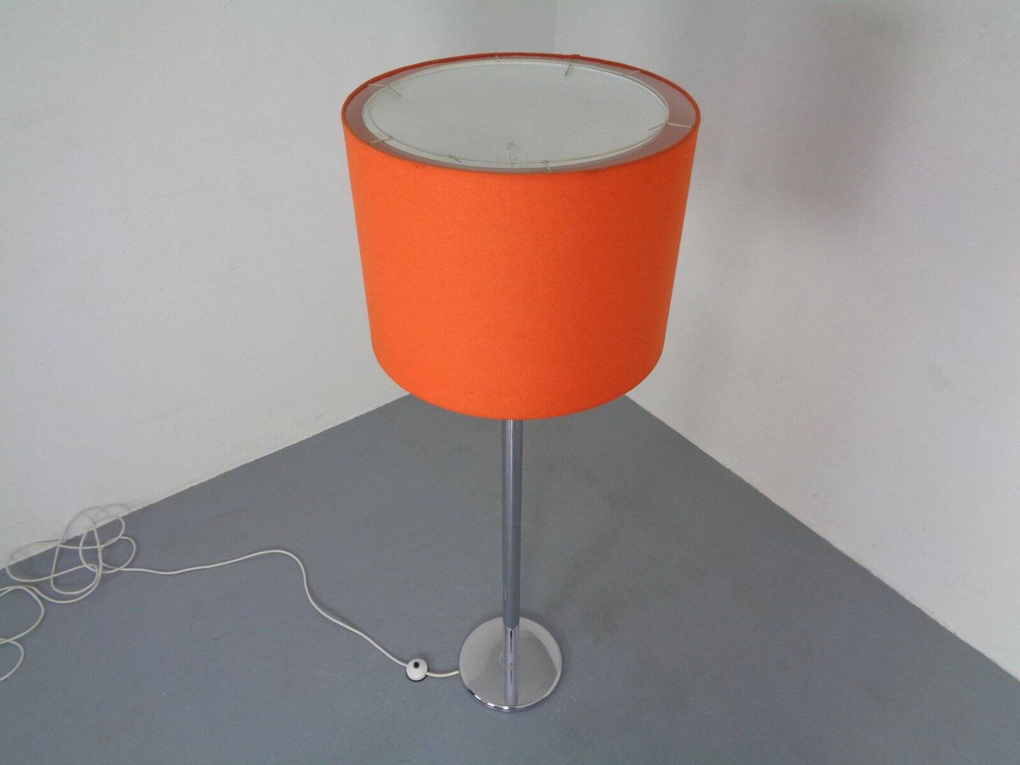 Large chrome-plated floor lamp from Staff, 1960s
