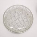 Vintage Swiss Pressed Glass Ceiling Lamp Megal AG