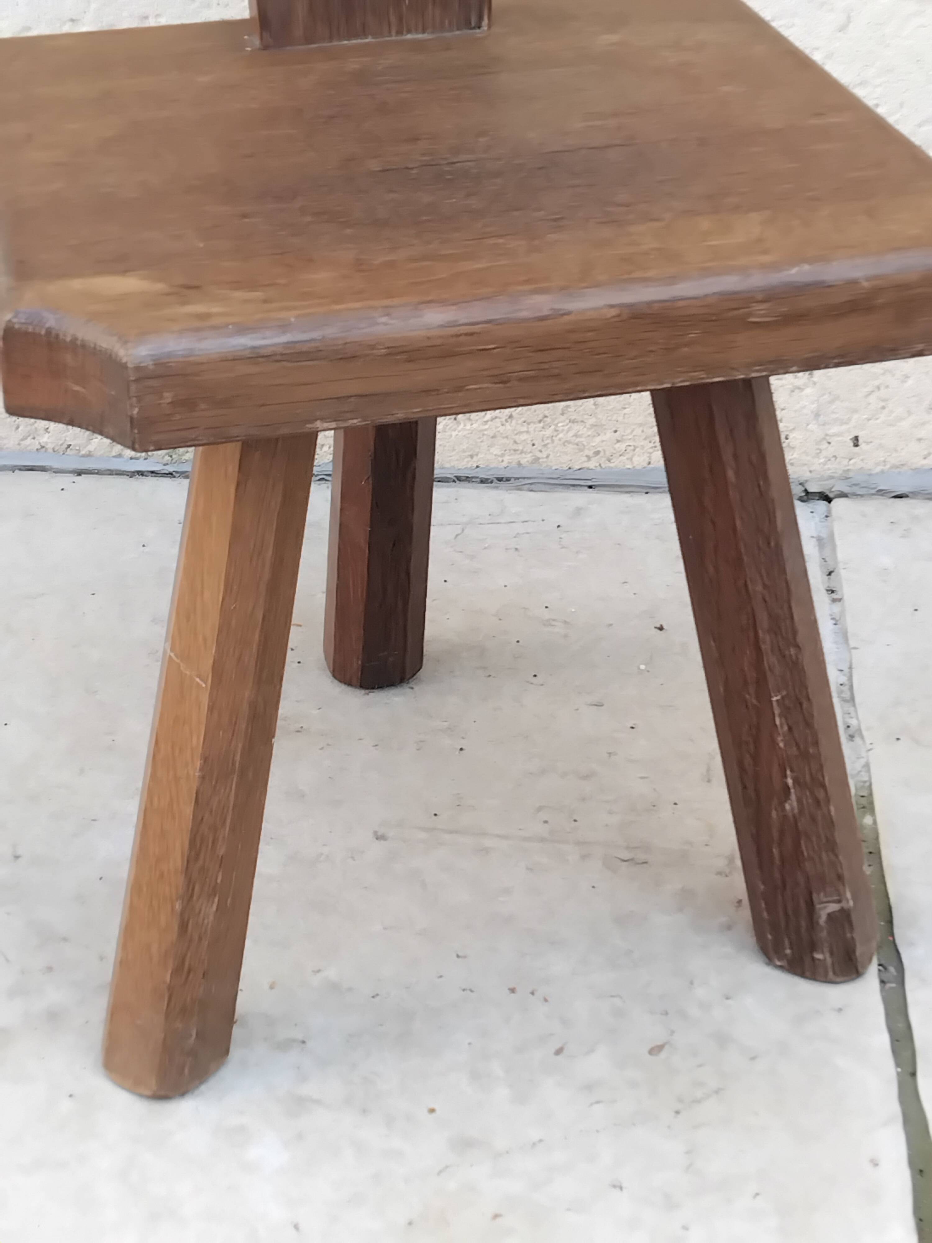 Vintage brutalist tripod children's chair from the 50s