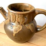 Pitcher carafe stoneware Denbac roosters 30s vintage