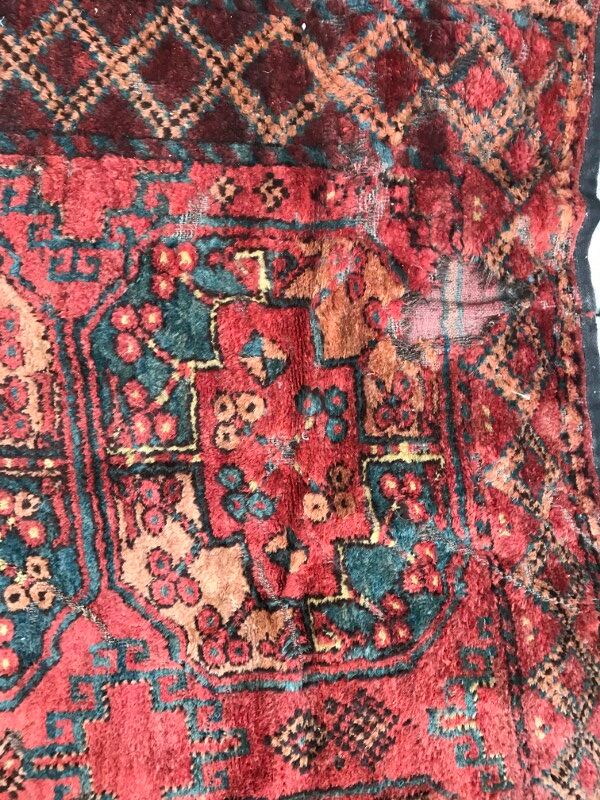 Tapis ancien turkmen ersari 19éme siècle 205x288 cm