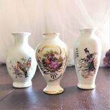 Set of 3 porcelain vases