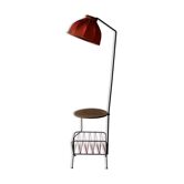 Lampadaire liseuse à tablette des années 50
