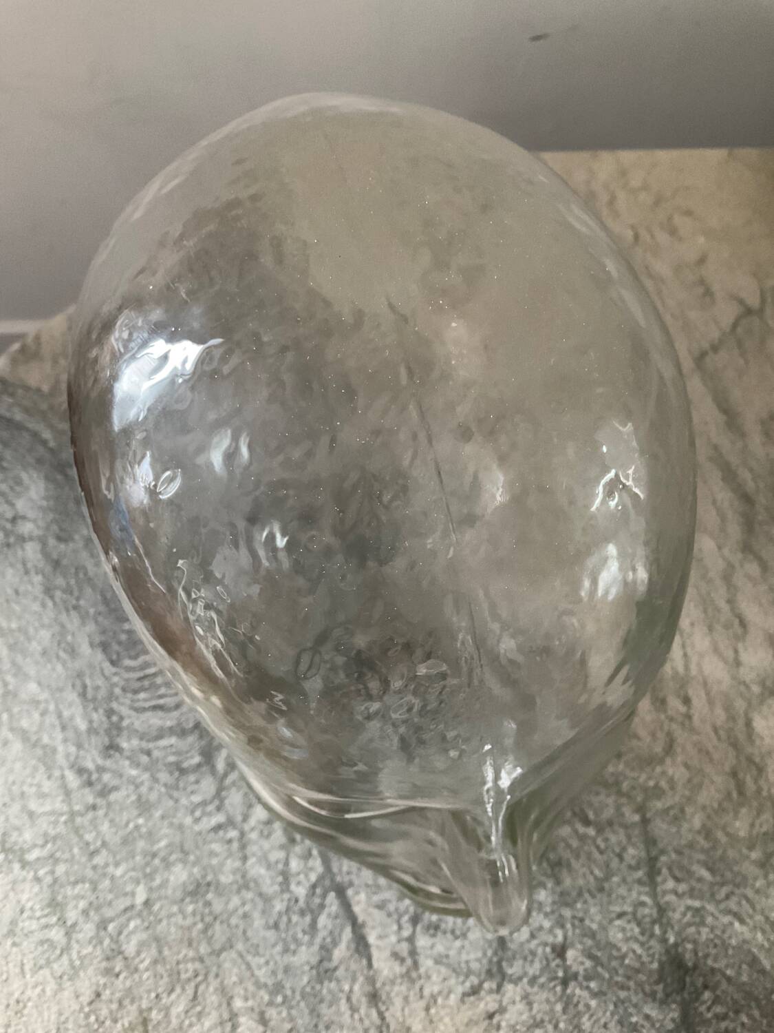 Vintage molded glass hat head from the 60s