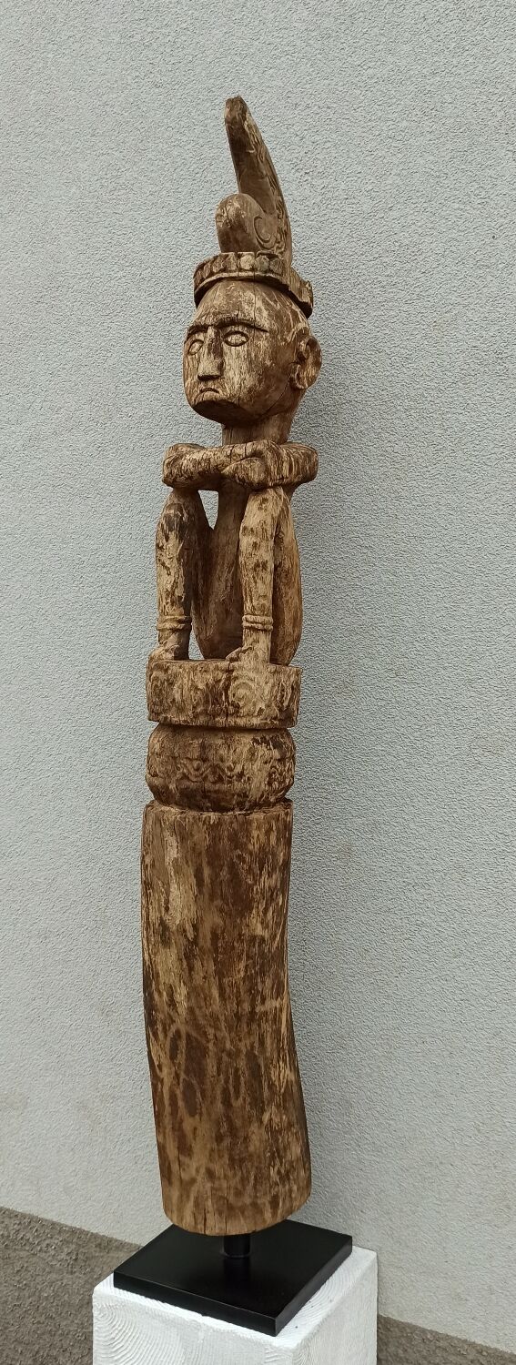 Ancient wooden ancestor statue of the Leti Islands, Indonesia