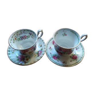 Duo de tasses en porcelaine anglaise