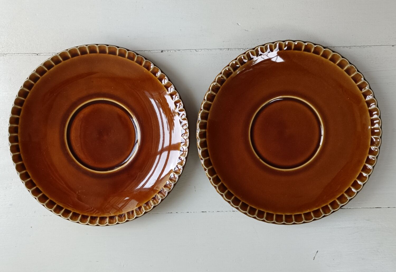 2 saucers Sarreguemines