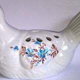 Vintage table flower dove in hand-painted ceramic flower decor