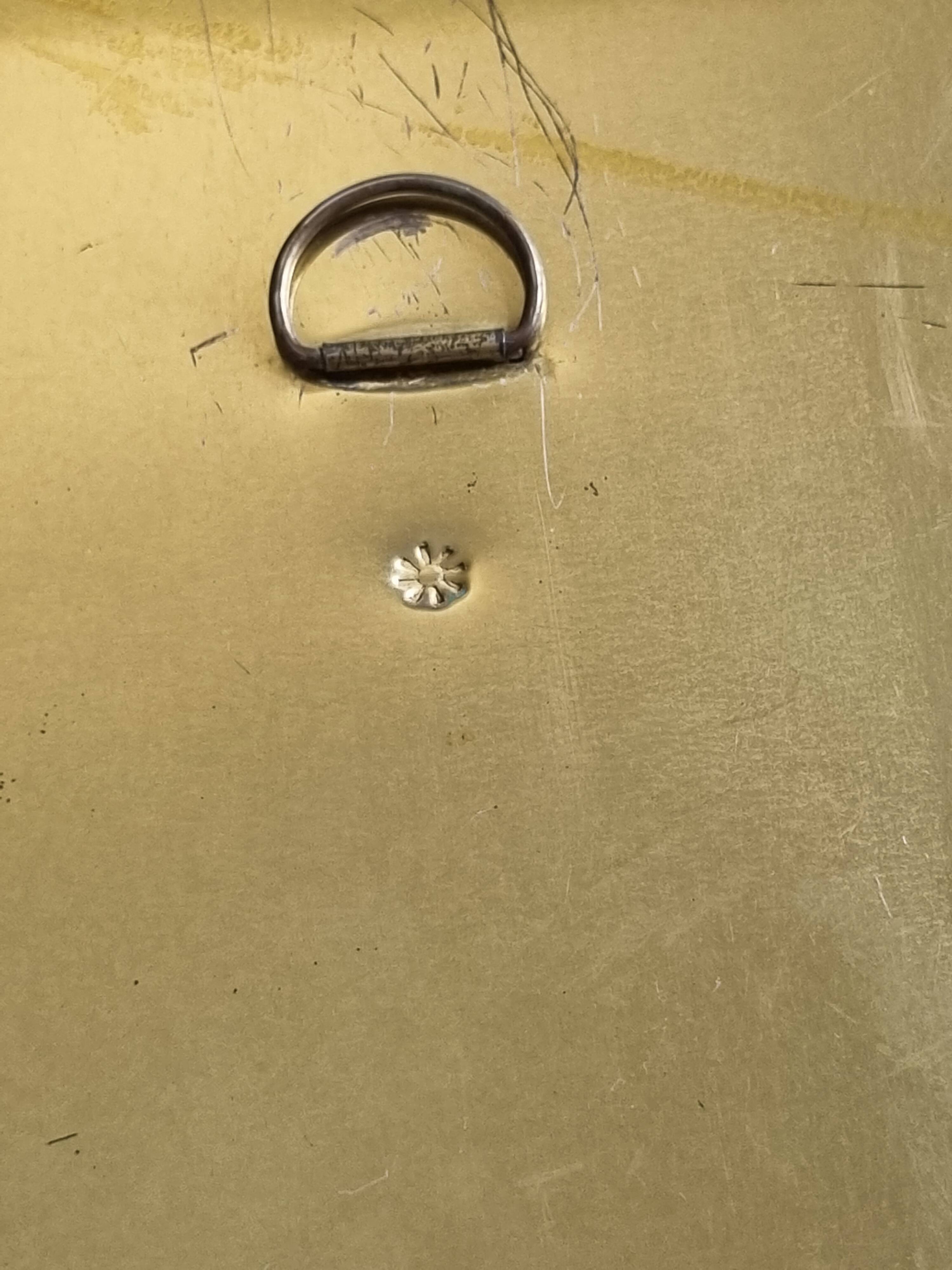 Vintage Moroccan Brass Mirror, Arch Shape, 43 x 28 cm, Stamped