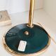 Lampe de bureau articulée verte et dorée