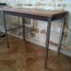 Metal and wood desk from the 1970s.