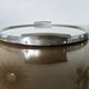 Round mirror tray in chrome-plated brass Art Deco 40s 50s